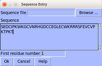 Sequence Entry window